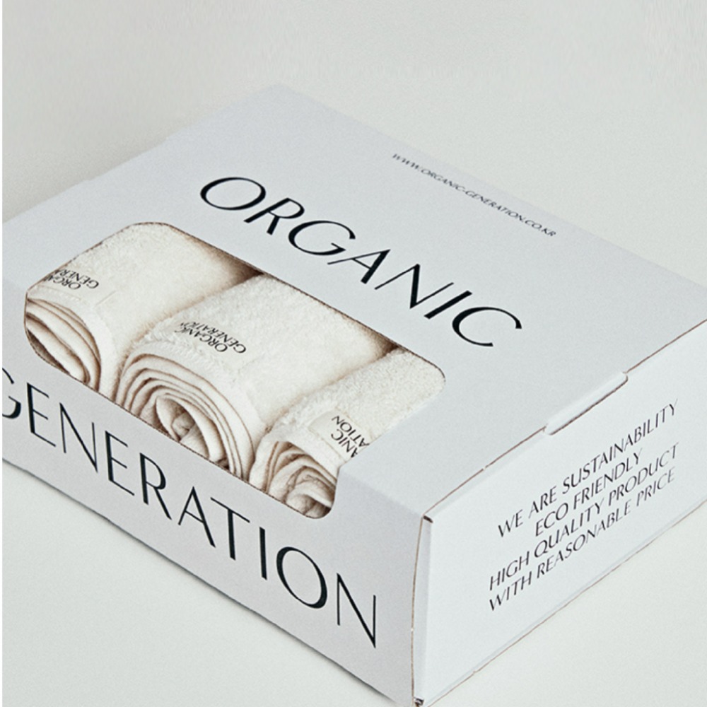 Organic 100% Face Towel_3pack